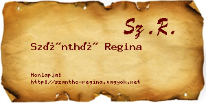 Szánthó Regina névjegykártya